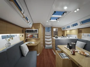Großzügiges Interieur in der X4³ von X-Yachts auch unter Deck.